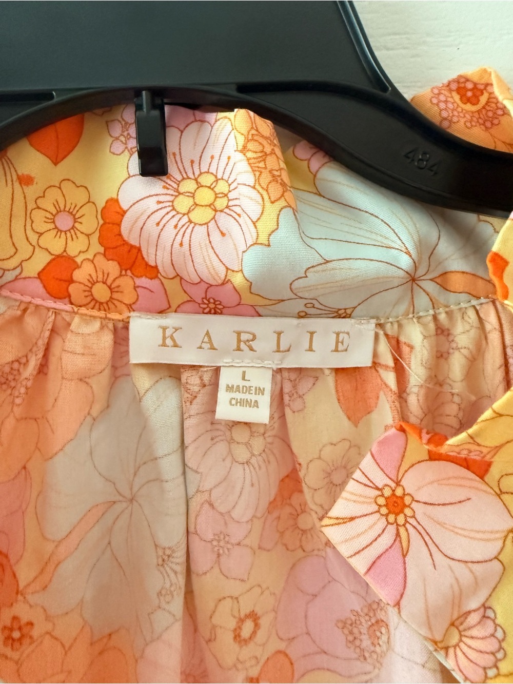 Karlie Floral Blouse in Pink, Orange, Yellow - Picture 2 of 2